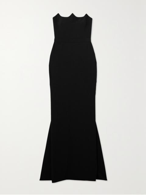 Strapless Crepe Gown