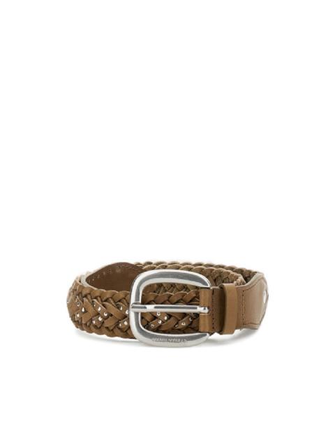 braided leather belt
