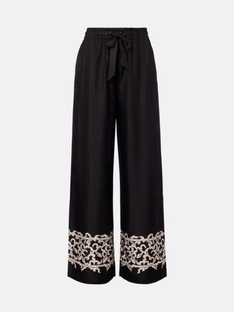 Sundia silk wide-leg pants