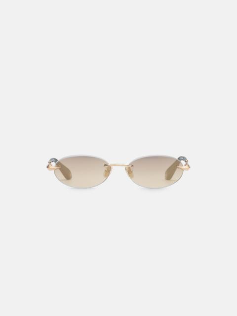 Oval rimless sunglasses