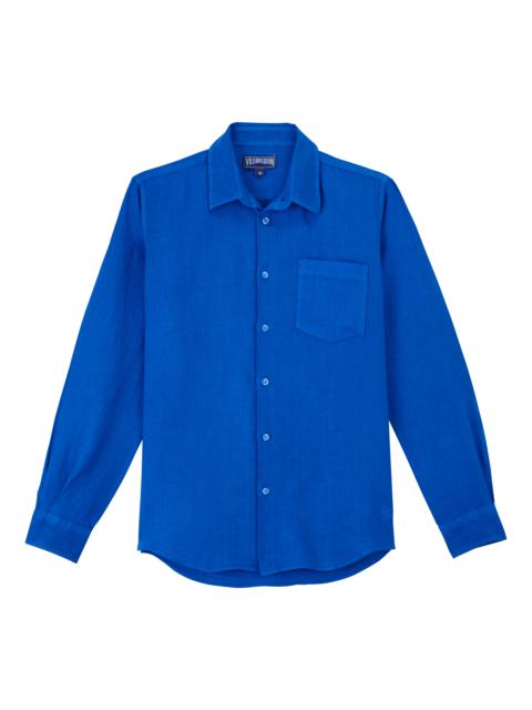 Men Linen Shirt Solid