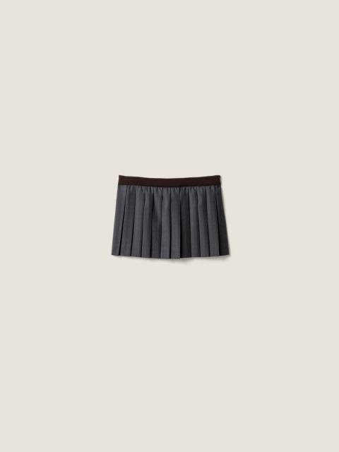 Pleated Pinstripe miniskirt
