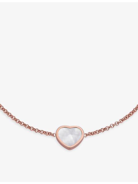 My Happy Hearts 18ct rose-gold and mother-of-pearl bracelet