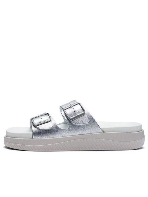 (WMNS) Li-Ning Clap Stylish Casual Fashion Silver Slippers AGAS004-2