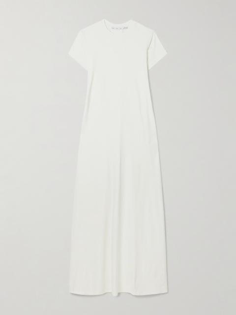 Noelle Gathered Cotton-blend Jersey Midi Dress