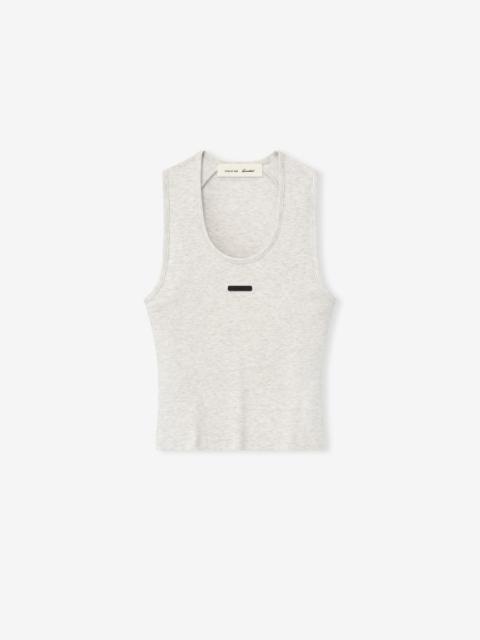 Womens Rib Knit Fitted Tank