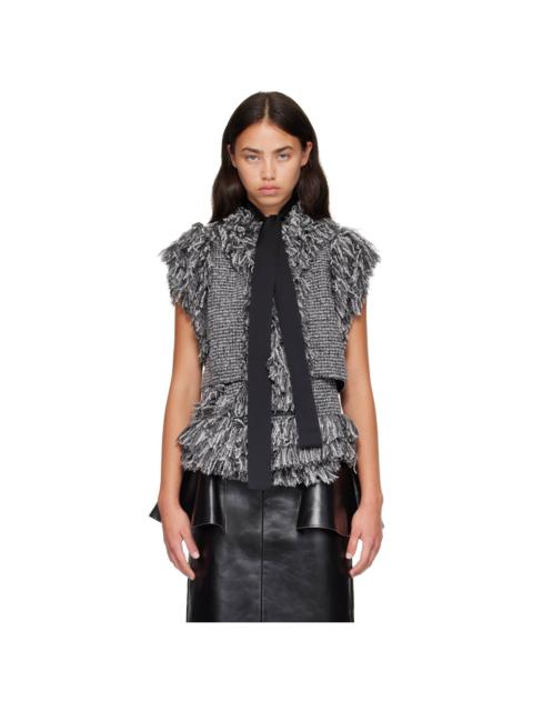 Gray Tweed Vest