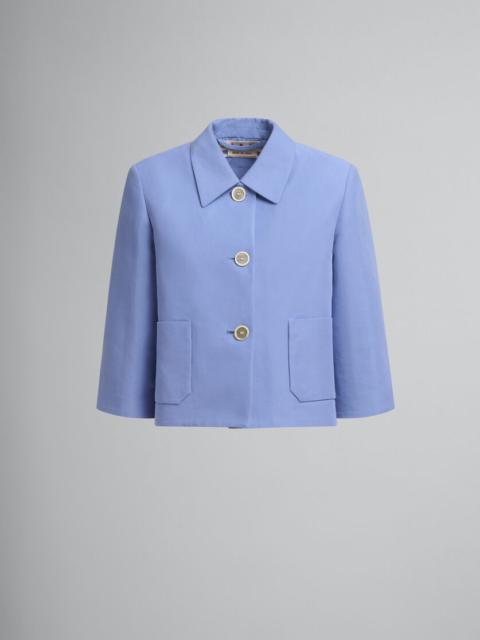 INDIGO COTTON JACKET WITH MARNI SYMBOL