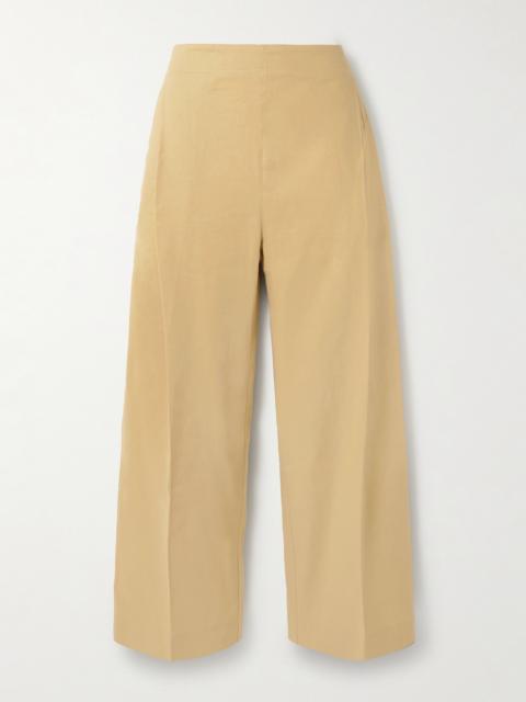 Ornella Linen-blend Wide-leg Pants