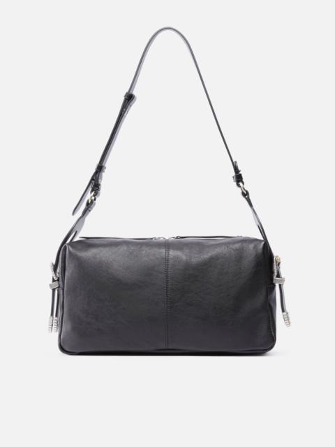 KEEPER BAG MEDIUM SHOULDER BAG IN NEW BIKER LEATHER