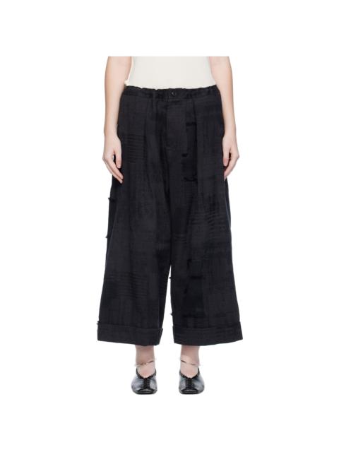 Black Jacquard Trousers
