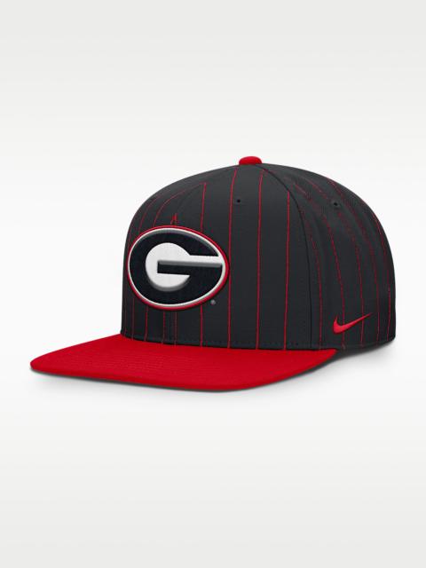 Georgia Primetime Pin Stripe 2-Tone Men's Nike Dri-FIT College Adjustable Hat