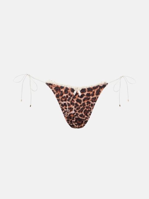 Flora leopard-print bikini bottoms