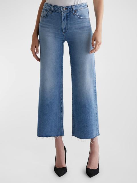 Saige Mid-Rise Wide-Leg Crop Jeans