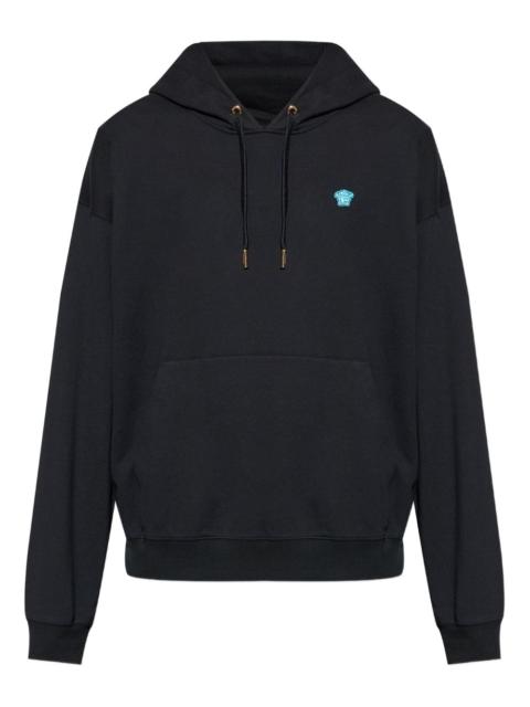 embroidered-logo cotton hoodie
