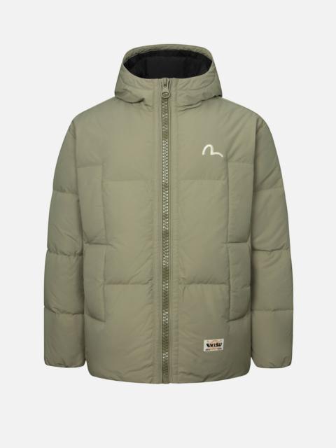 Seagull Embroidery Loose Fit Down Jacket