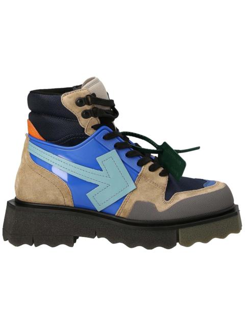 OFF-WHITE Hiking Sponge Ankle Boots Army Green Turquoise