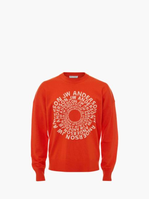 Swirl-logo crew neck jumper