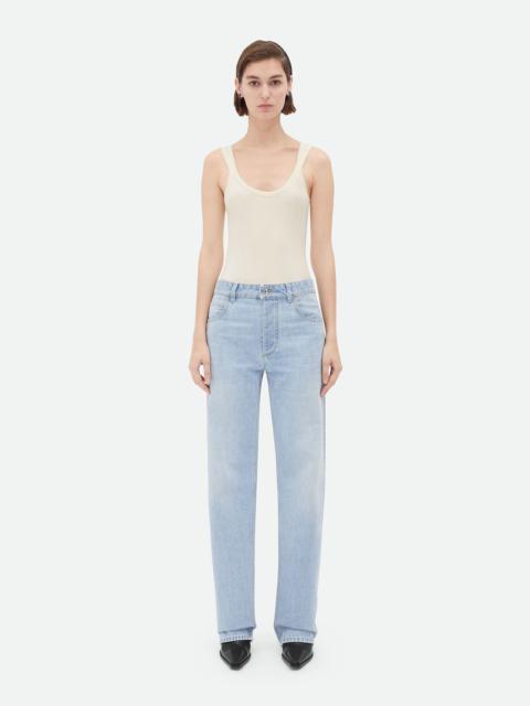Light-Bleached Boyfriend Denim