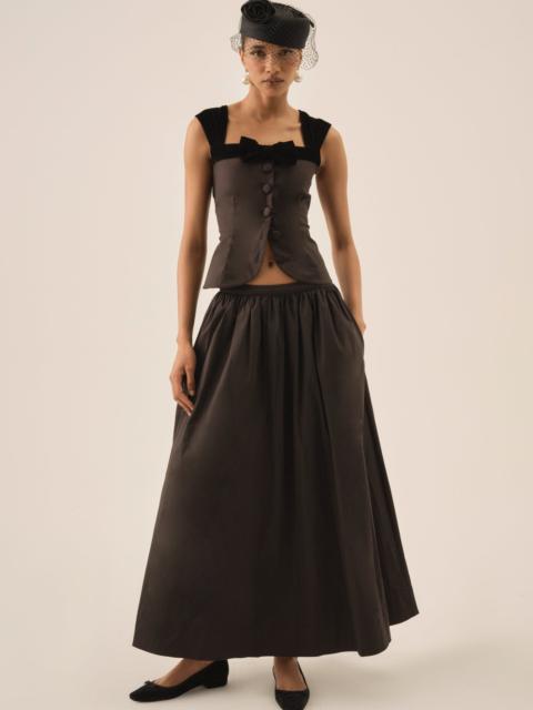 Train Station Poplin Maxi Skirt