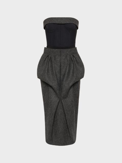 Wool bustier dress