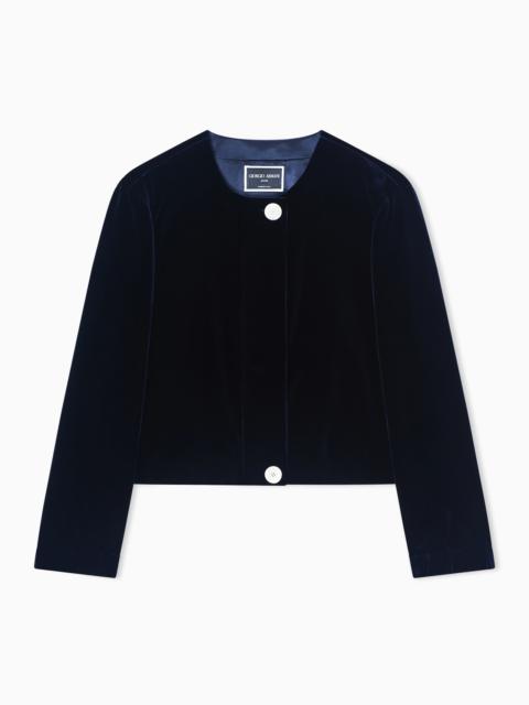 SHORT, VELVET JACKET