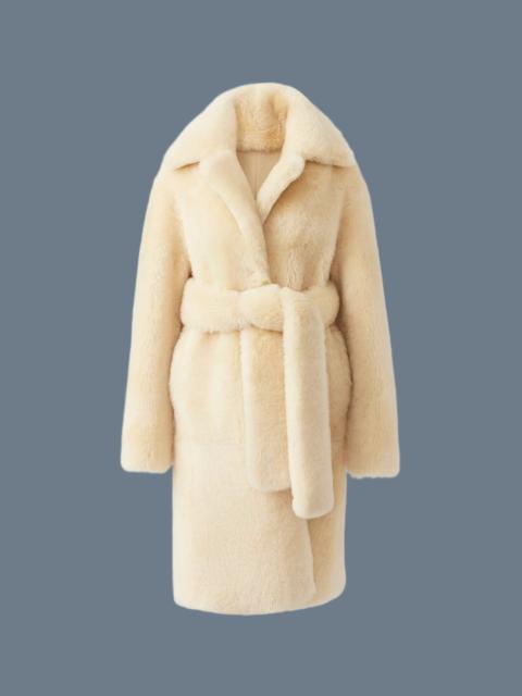 ETIENNE Shearling coat with belt