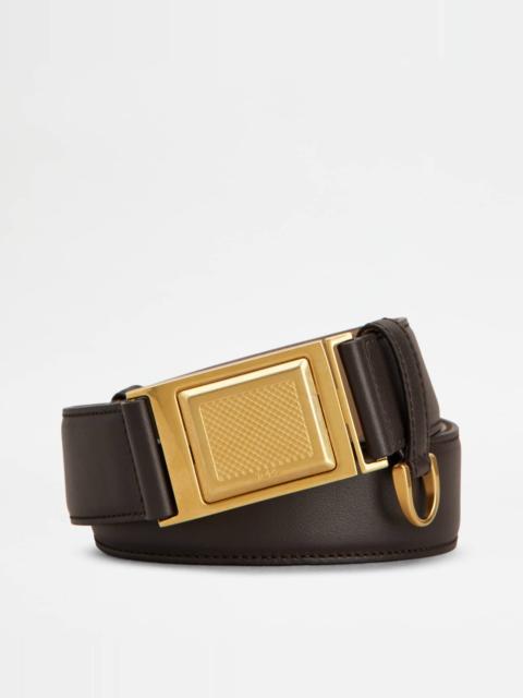 BELT IN LEATHER - BROWN