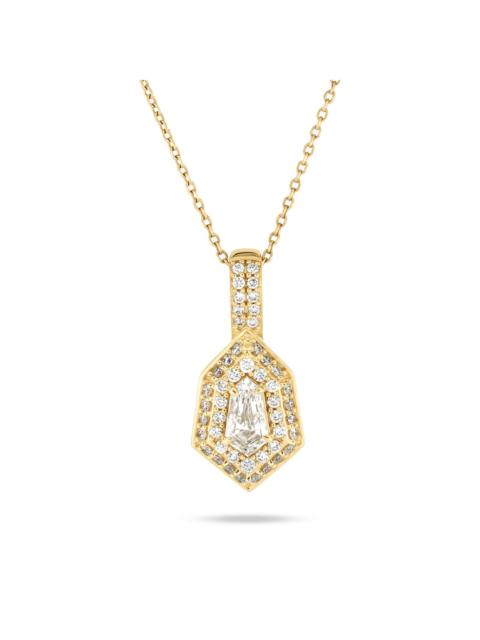 LAB-Created Pave Power Shield Diamond Necklace