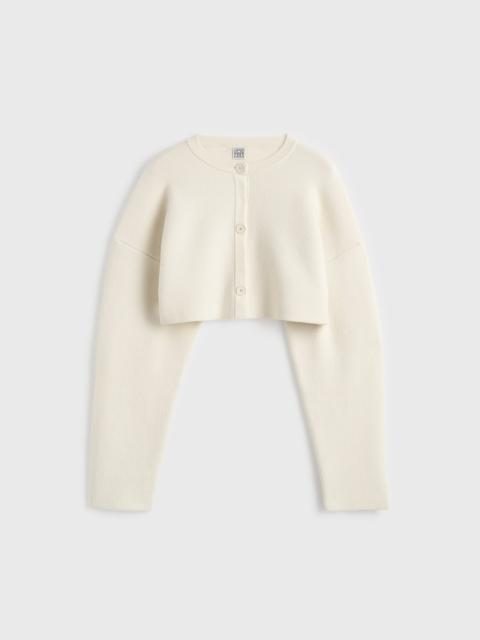 Cropped oversized cardigan milk