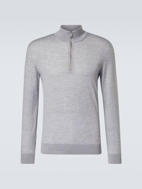 Wool half-zip sweater