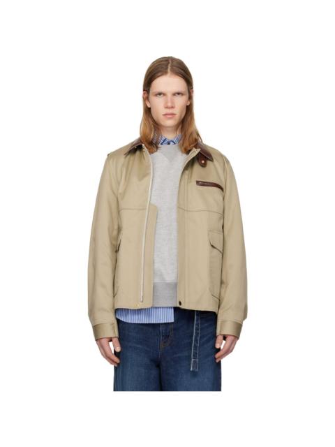 Beige Cotton Chino Jacket