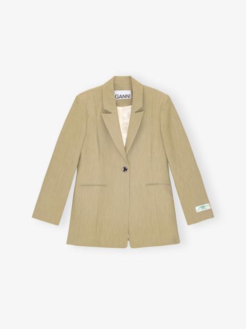 BEIGE TWILL SUITING BLAZER