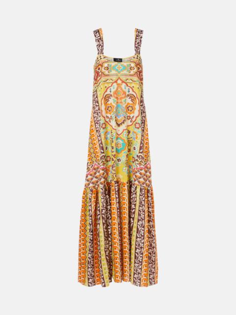 Printed cotton maxi dress