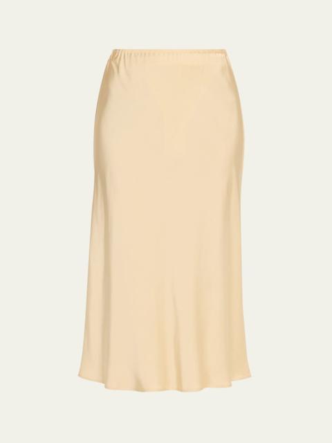 Pull-On Satin Slip Skirt