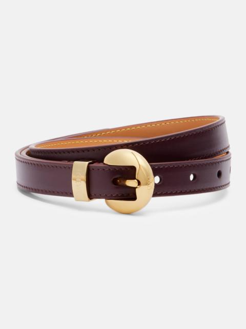 Pebble leather belt