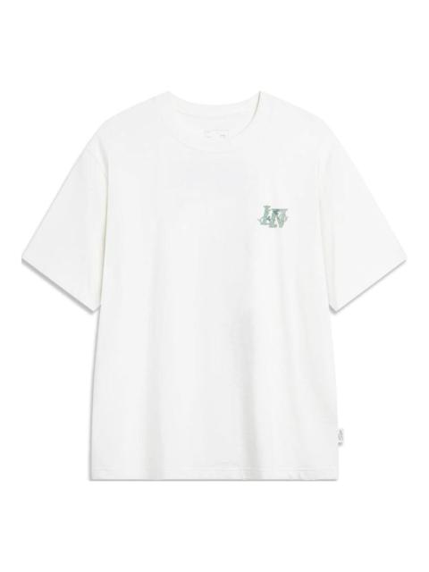 Li-Ning Floral Graphic T-shirt 'White' AHSU319-1