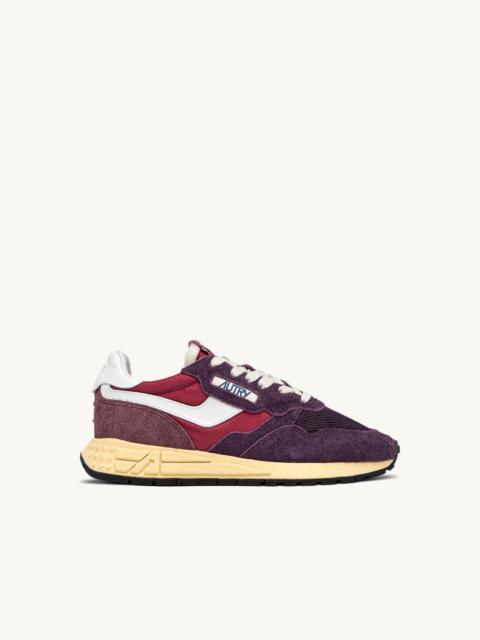 REELWIND LOW SNEAKERS IN AMARONE AND PLUM NYLON AND SUEDE