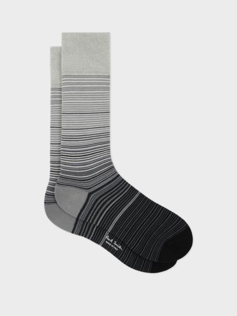 Grey Gradient Stripe Socks