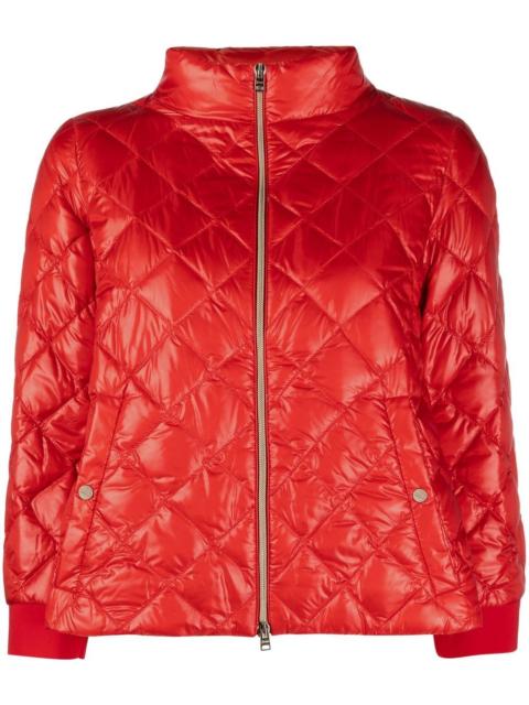 Ultralight diamond-quilted down jacket
