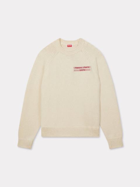 'KENZO City' embroidered knitted jumper in cotton wool