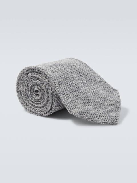 Knitted linen tie