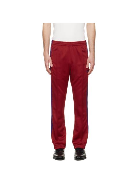Red Narrow Track Pants