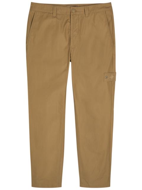 Stone Island Ghost Straight-leg Cotton-poplin Trousers
