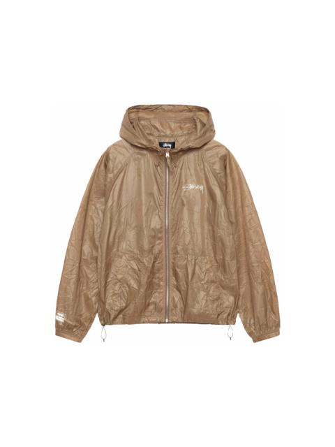 Stussy Wrinkled Nylon Beach Shell Jacket Brown
