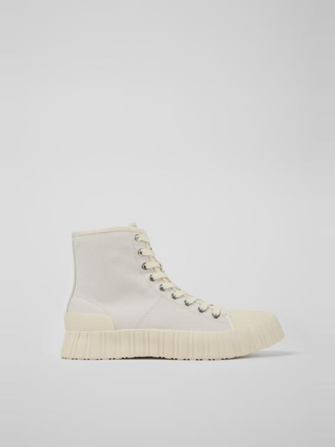 White recycled cotton sneakers