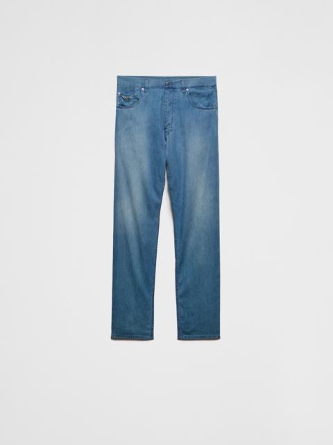 Light denim five-pocket jeans