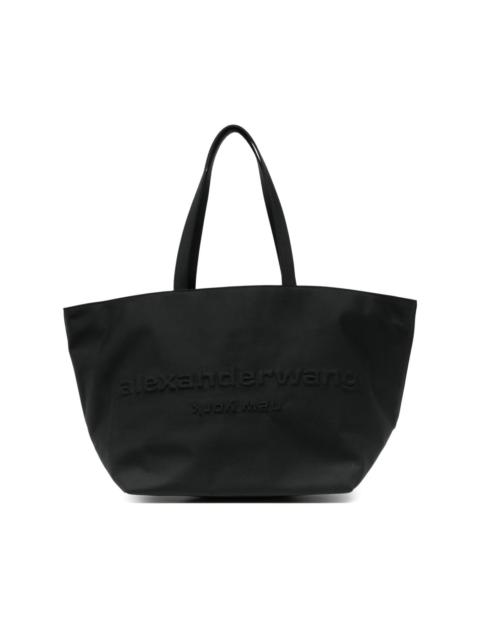 Punch logo-embossed tote bag