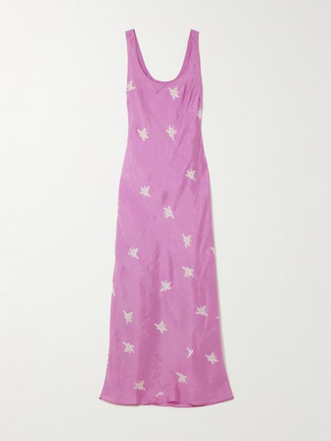 Jasmine Floral-print Silk Midi Dress