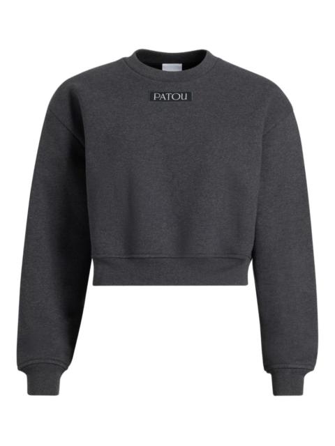 logo-appliqué fleece sweatshirt